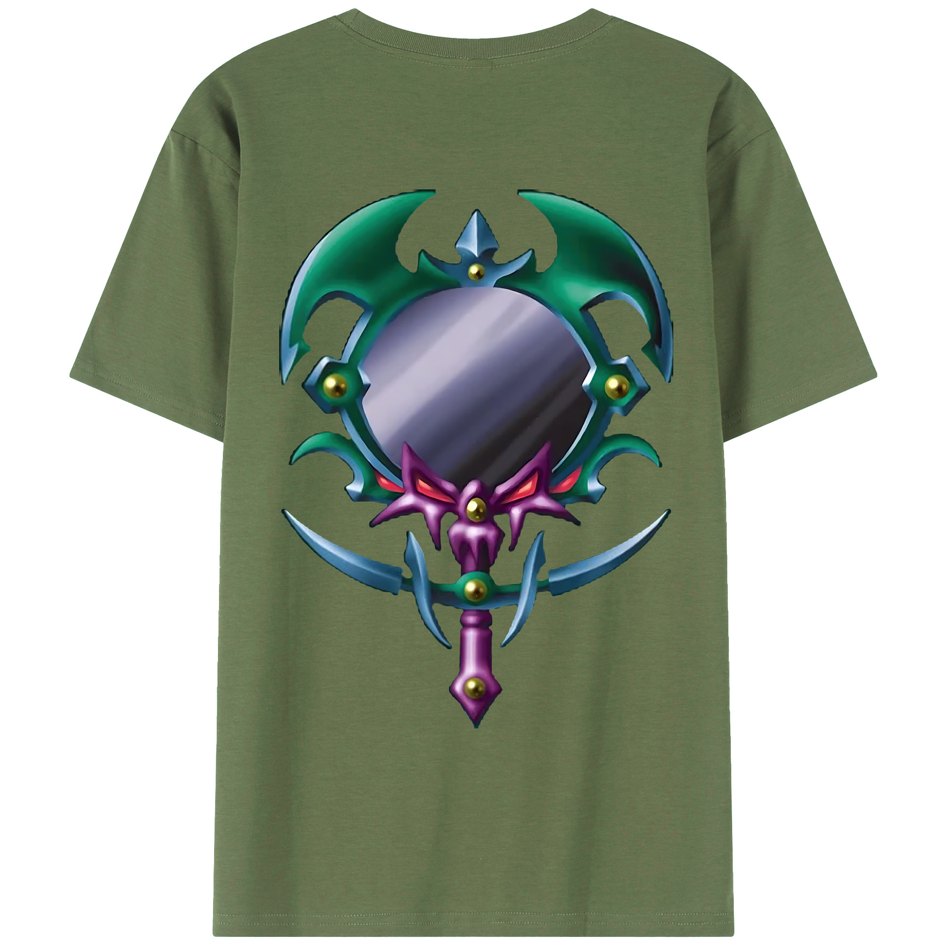 （画像用） 遊☆戯☆王 Yu-Gi-Oh! 綿100％ メンズ半袖Tシャツ（バックプリント） 通気性